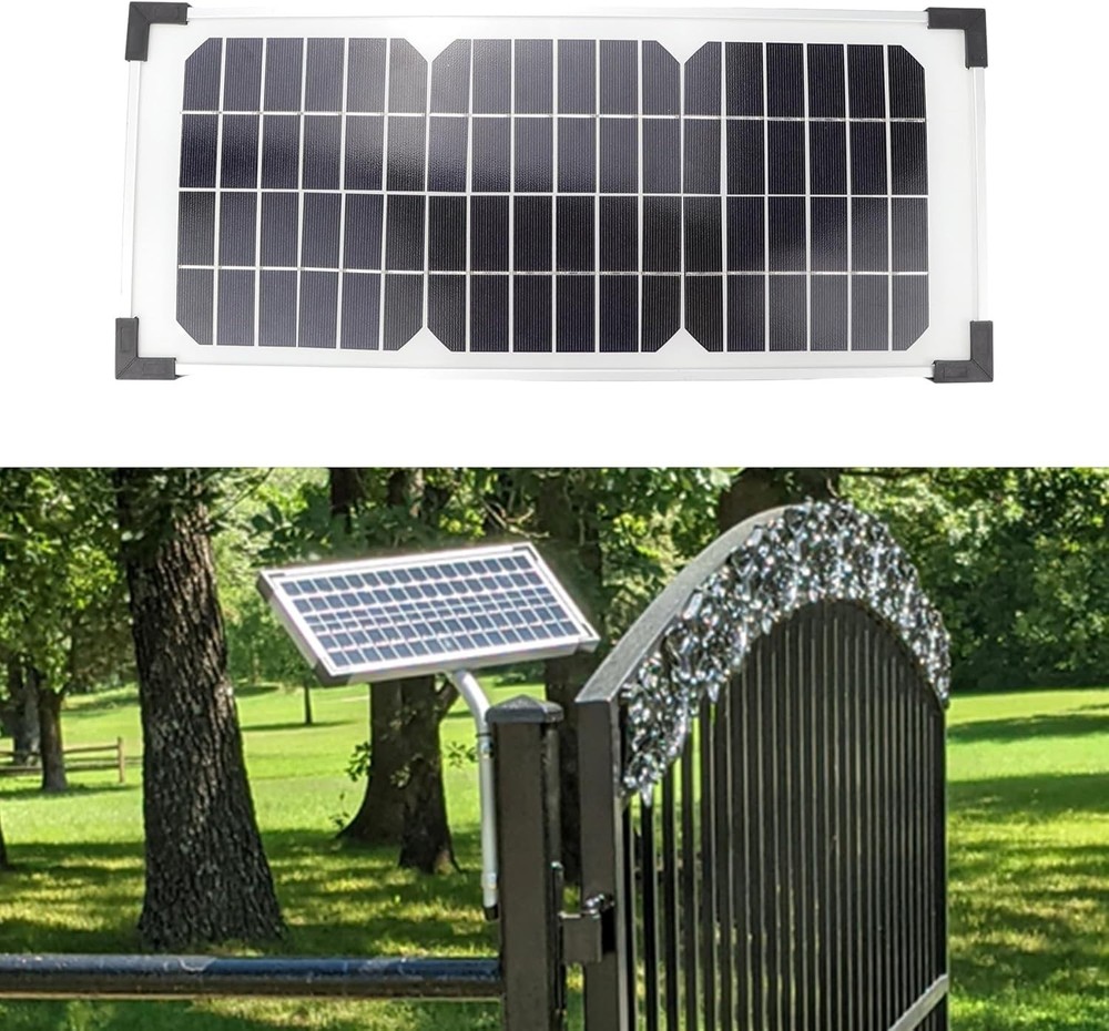 FM123 10 Watt Solar Panel Kit, Fit for Mighty Mule Automatic Gate Openers