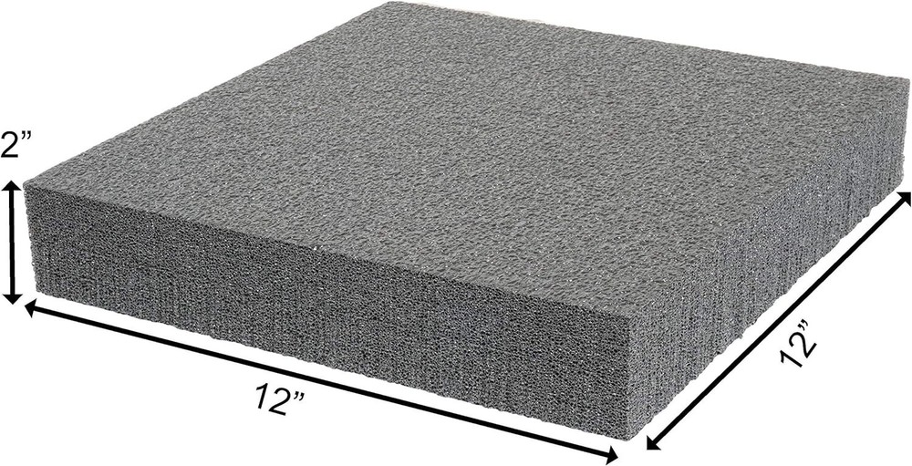 Customizable PE Polyethylene Foam 12" x 12" x 2"