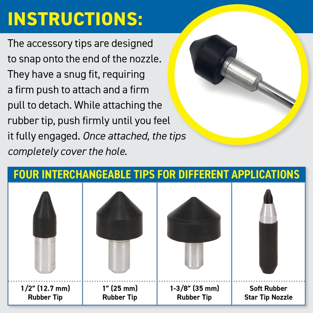 LockNFlate Five Piece Blow Gun Kit