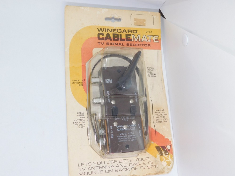 WINEGARD Cablemate CTS-1 Input selector switch 75 300 Ohm switch Antenna NOS