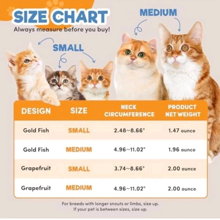 Cat Cone, Adjustable Cat Recovery Collar, Extra Soft Cat (Grapefruit, M)