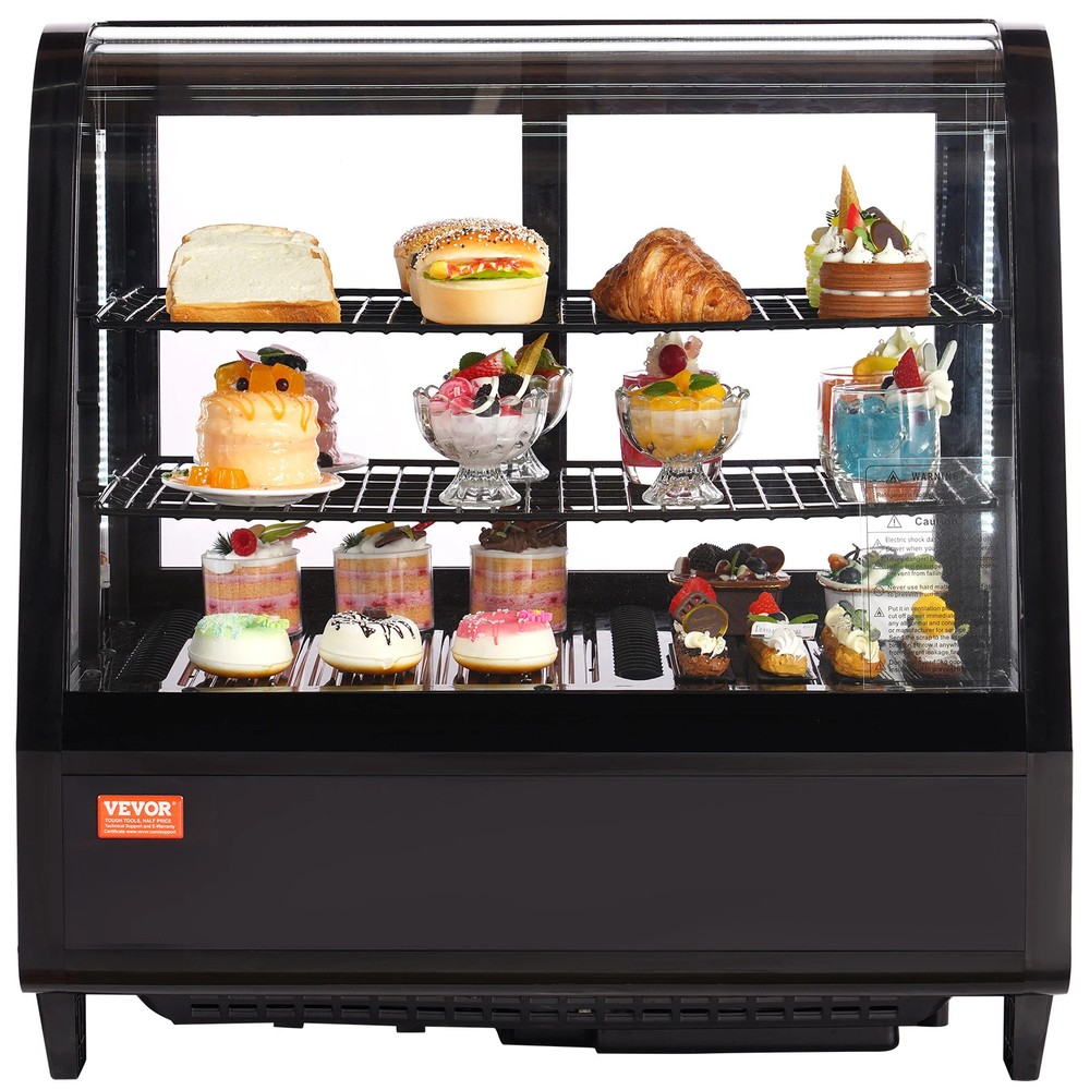 Refrigerated Display Case Countertop Pastry Display Case LED Lighting Cooling