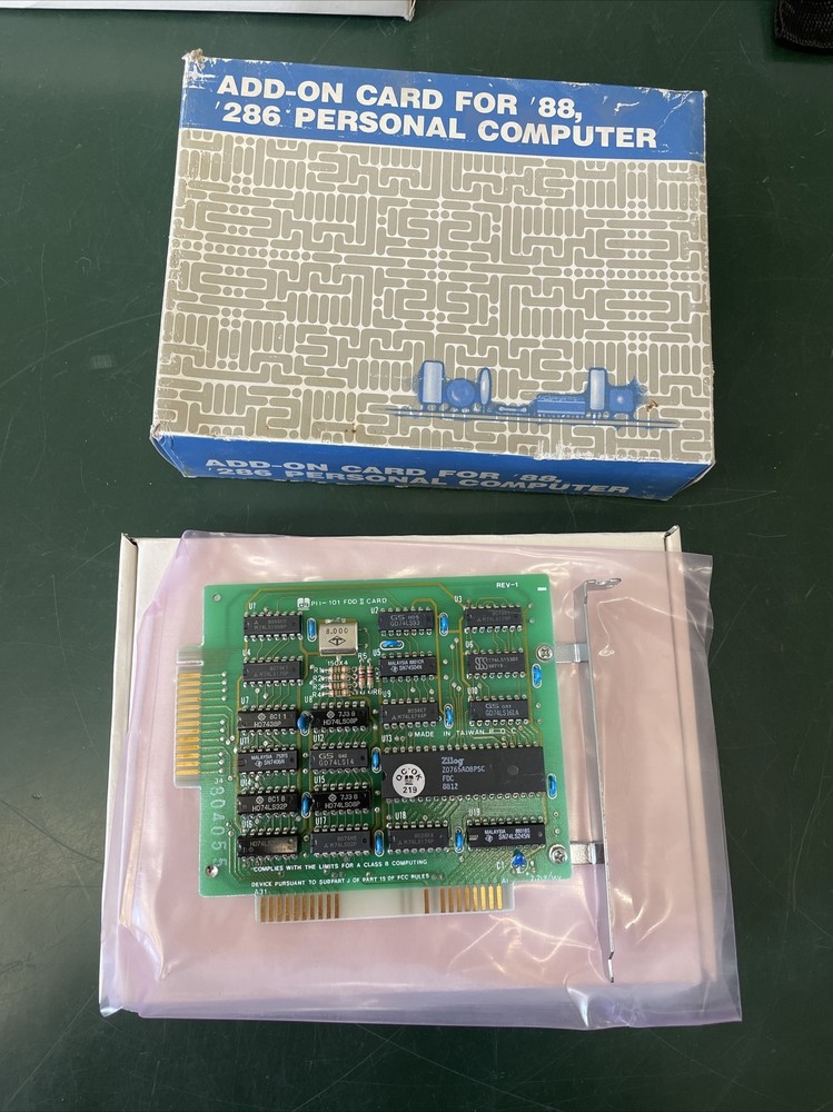 FDD II CARD PII-101 Internal Header ISA FLOPPY CONTROLLER 286 Computer Add on