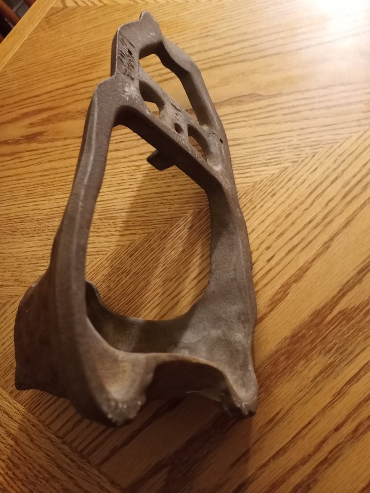 Vintage John Wright Cast Iron Sleeping Beaver Boot Brush Scraper Cleaner Base