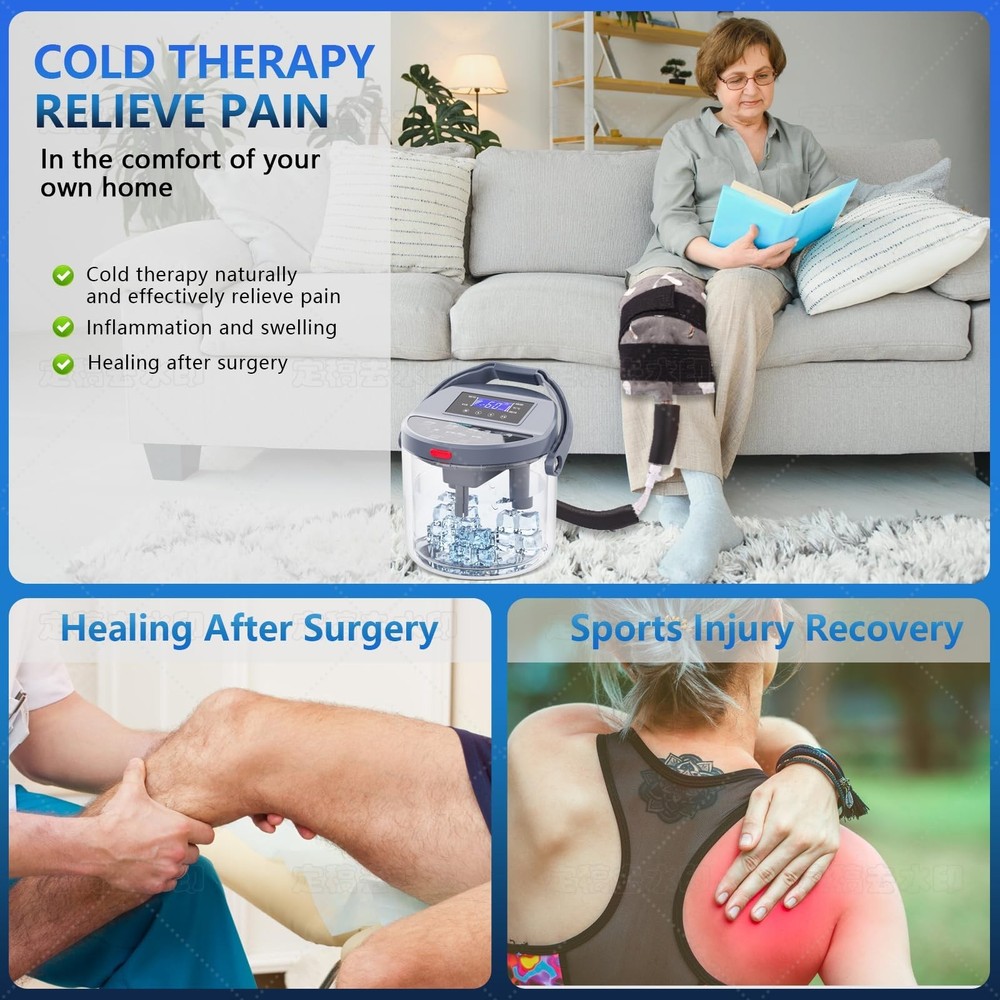 Cold Therapy Machine with Programmable Timer, Ice-Machine-for-Knee-After-Surg...