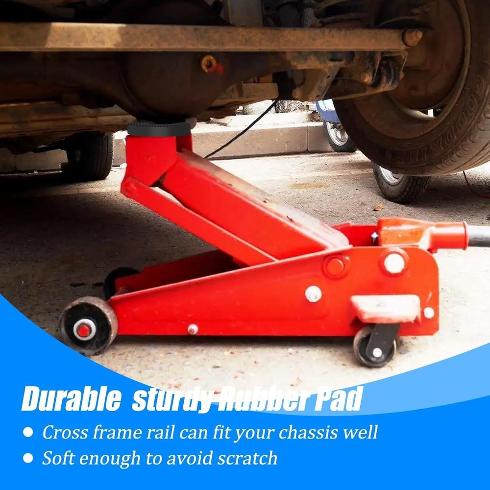 2 Pack Floor Jack Rubber Pad Universal Jack Pad Adapter, Side Frame Rail Protect