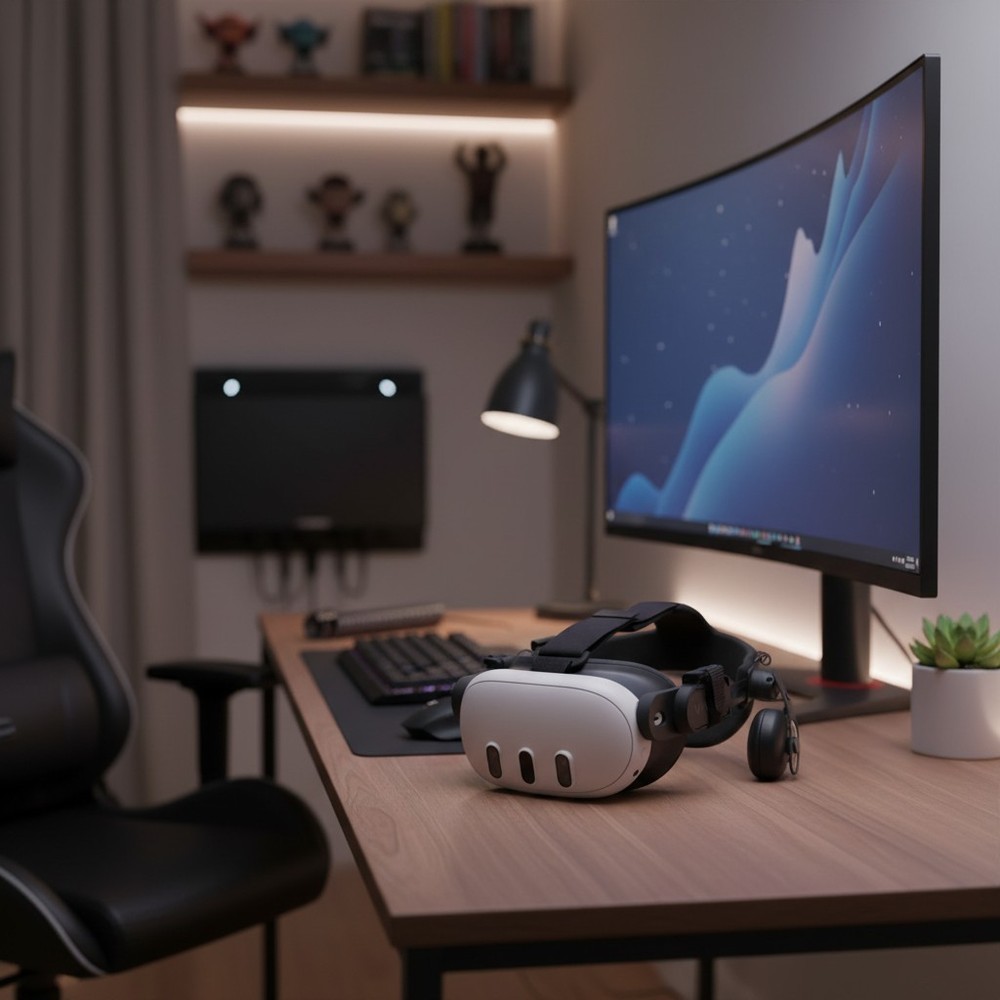 Minimalistic Quest 3 Headset Adapter with 3D Printed Interface for Easy Setup