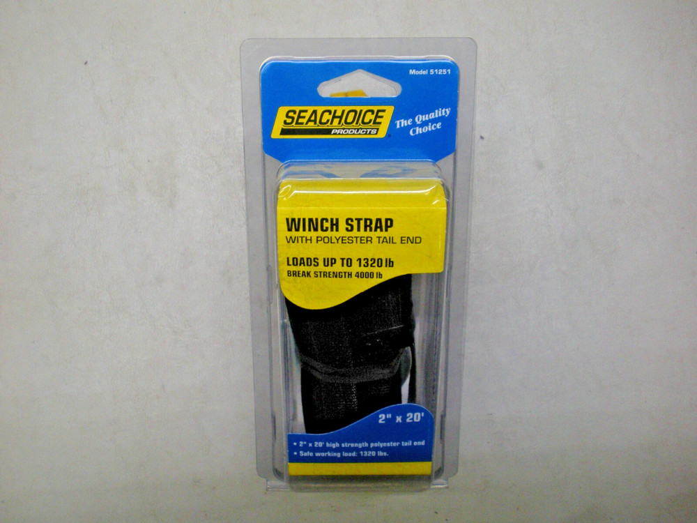 Seachoice Polyester Trailer Winch Strap 51251  2" X 20'