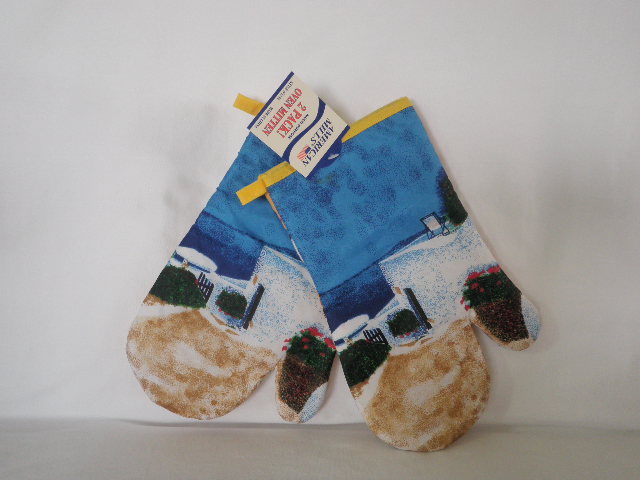 *NEW* American Mills Multi-Purpose 2 Pack! Oven Mitten ~ Scenic ~ Chef