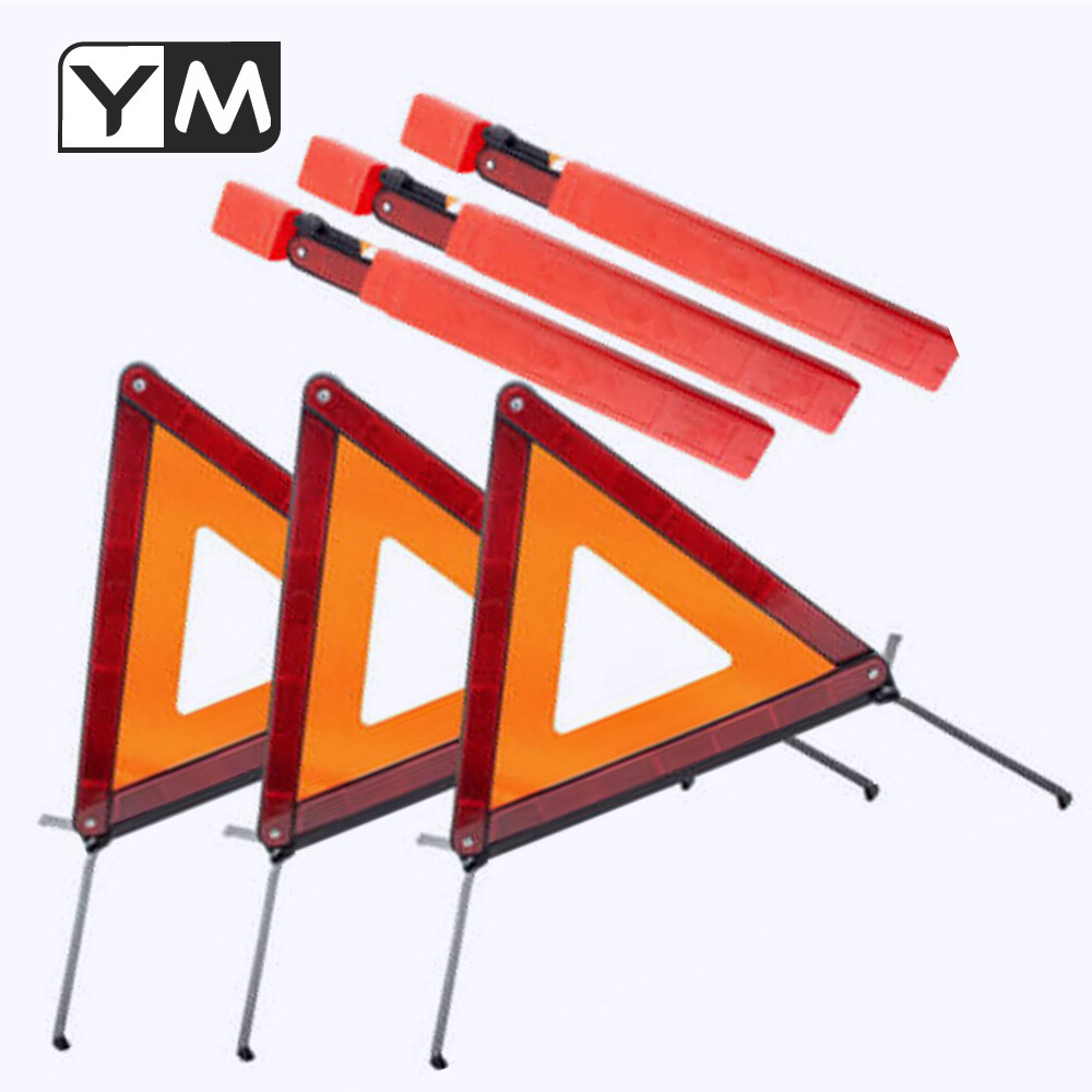 3 Packs Triangle Reflector Safety Triangle Kit Triangle Emergency Warning Frame