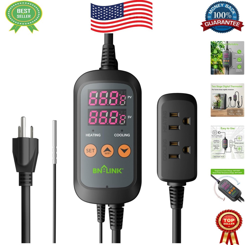 Precision Temperature Controller for Aquariums, Homebrew, and Seed Germination