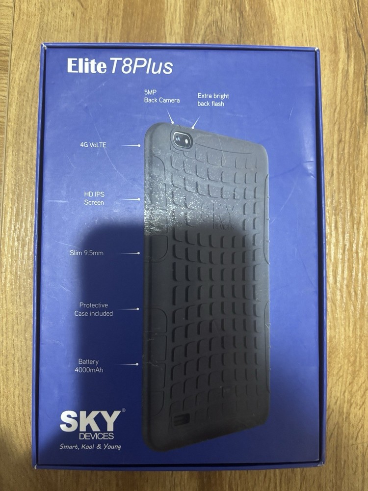 SKY Devices Elite T8Plus Tablet 32GB 8" IPS HD Screen 4G Protective Case Bundle
