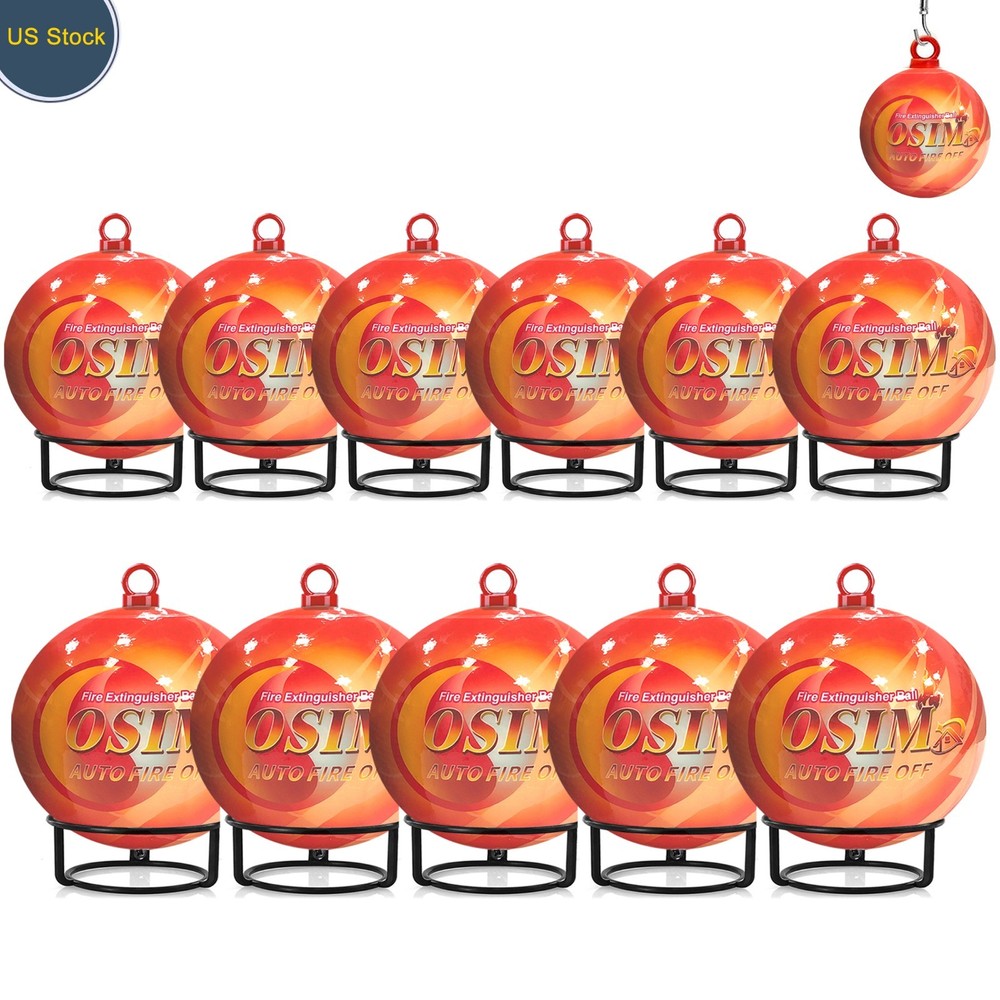 11 PACK Portable Automatic Fire Ball Extinguisher with Bracket and Hook Mount US