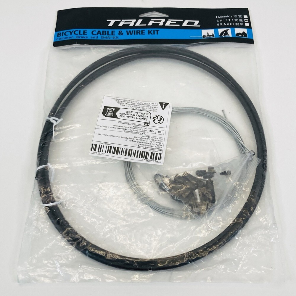 TRLREQ Bicycle Cable Wire Kit Braided Shift Cable TRQ Shift Black