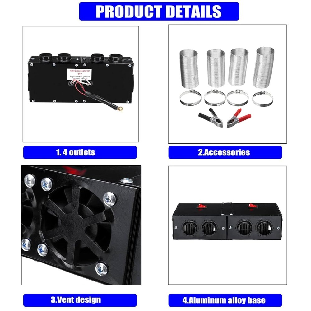 Windshield Defroster 4 Holes Car Heater