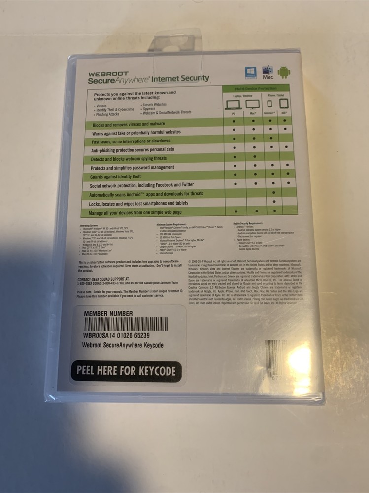 Webroot SecureAnywhere Internet Security - Full Version for Windows & Mac...
