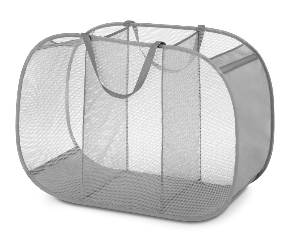 Whitmor Polyester Mesh & Fold Laundry Sorter - Paloma Gray - for Adults