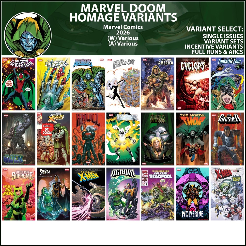 Marvel Doom Homage Variants (2026) Marvel Comics COVER SELECT