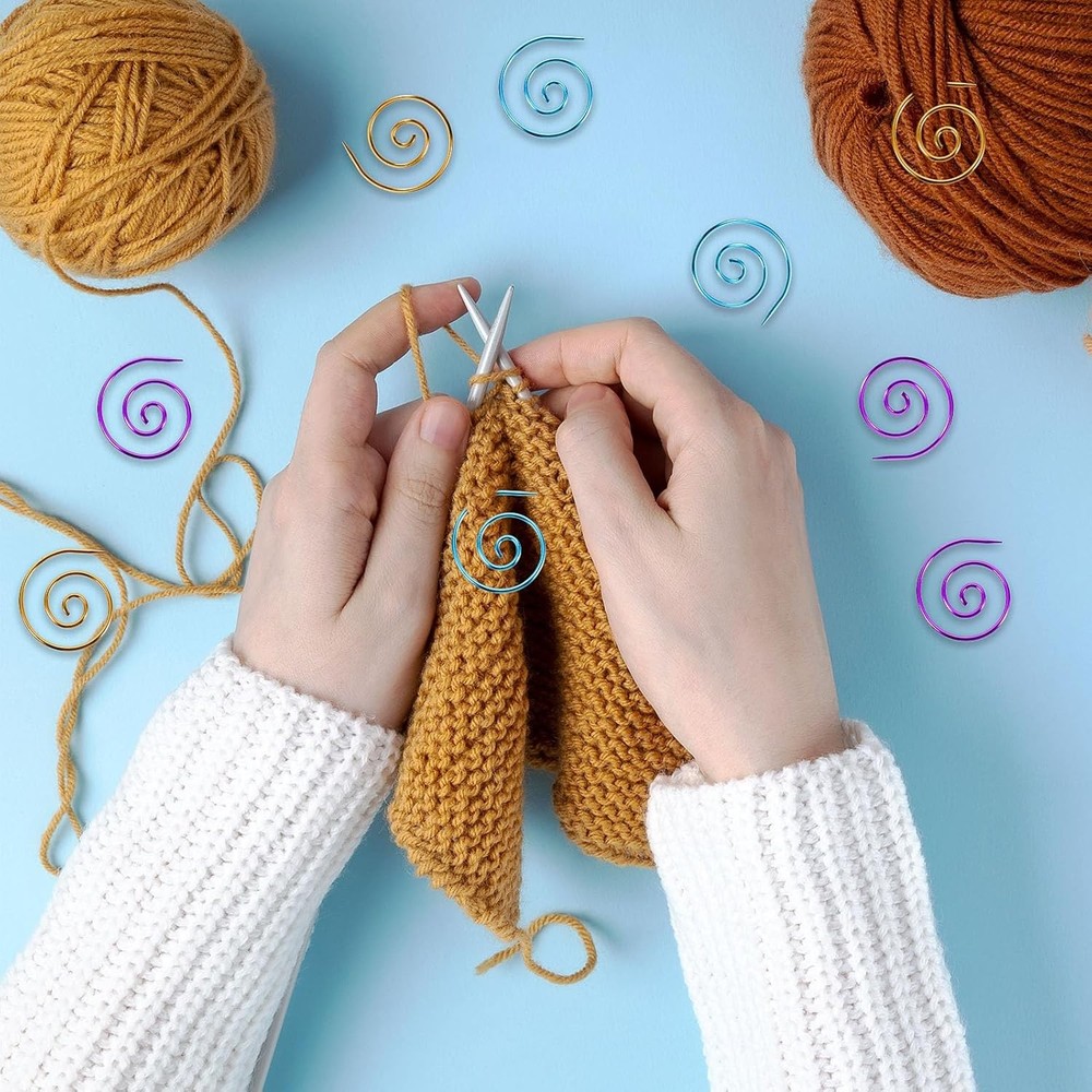 9Pcs Spiral Cable Knitting Needles Circular Yarn Sewing Tools for Knitting Begin
