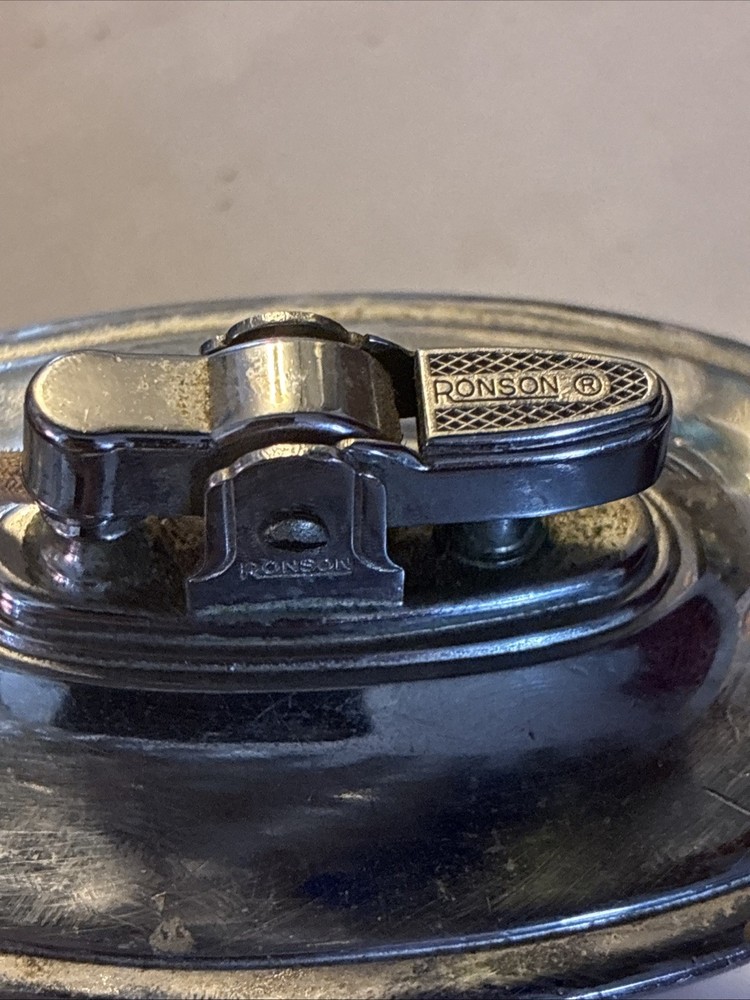 Vintage Ronson Tempo Table Lighter Chrome USA