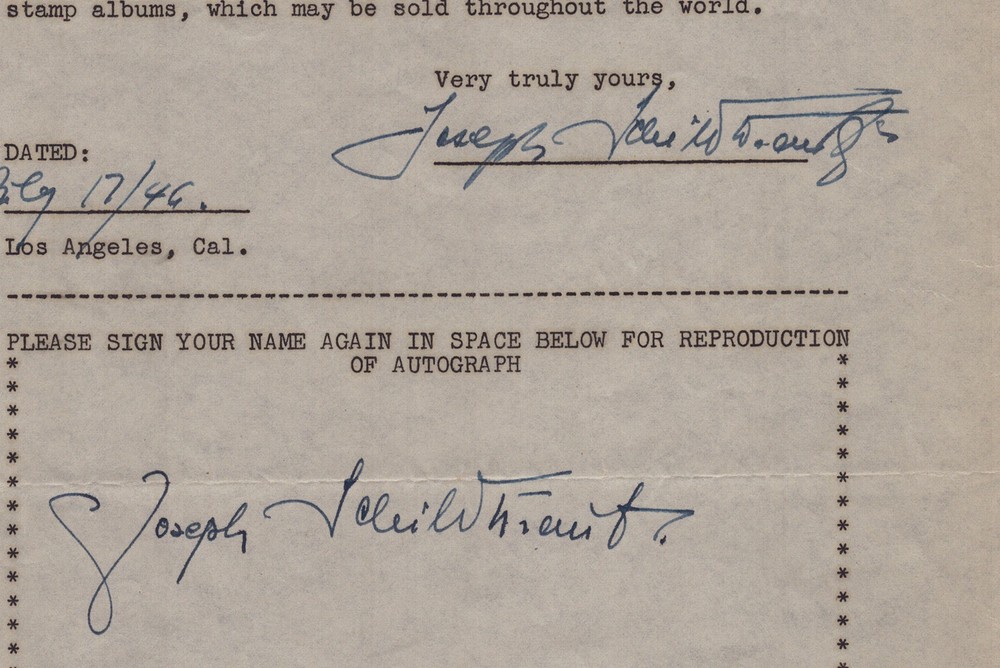 JOSEPH SCHILDKRAUT - DOCUMENT DOUBLE SIGNED 07/17/1946