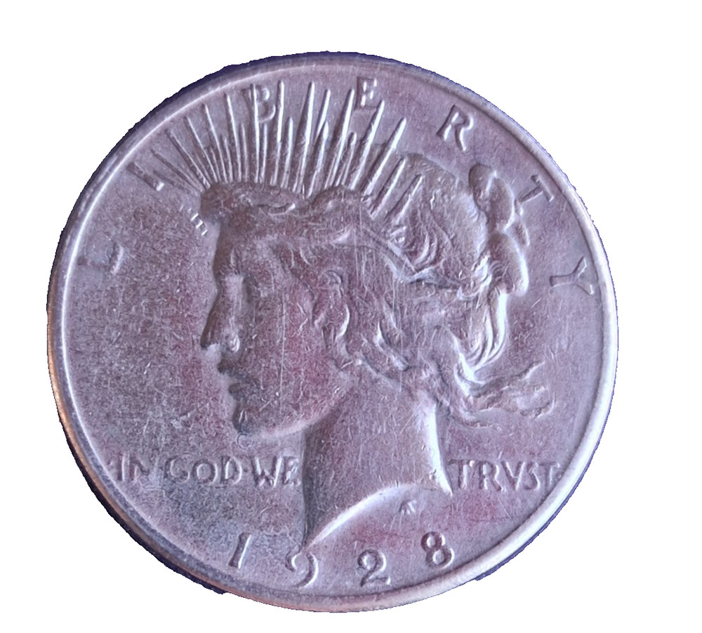 US Silver Peace Dollar 1928 Rare key Date