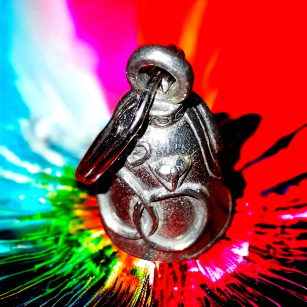 Wedding Bell silver vintage keychain