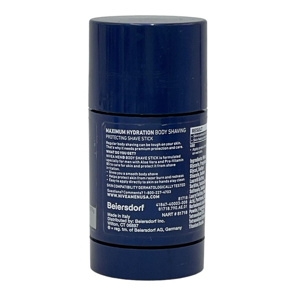 3 Pack Nivea Men Body Shaving Maximum Hydration Protecting Shave Stick 2.5 oz