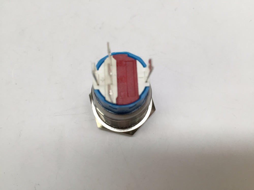 2 of Marine SS 304 Blue LED 12V Flush Light AUTO ON-OFF Push Switch Ring Button