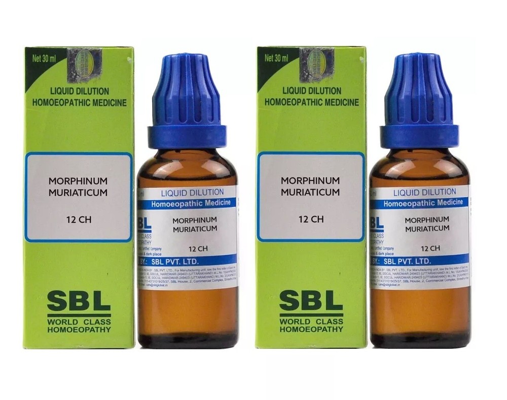 (2 Pack) SBL Homeopathic Morphinum Muriaticum 12 CH (30ml Each) Dilution