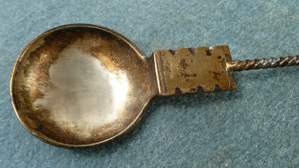 Norwegian Silver Birch Leaf Spoon HH 830S Twist Handle Norway