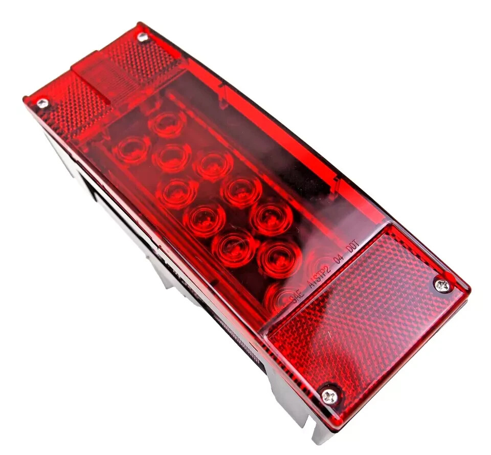 12V LED Rectangle Submersible Trailer Tail Light Replacement Right Curb Side