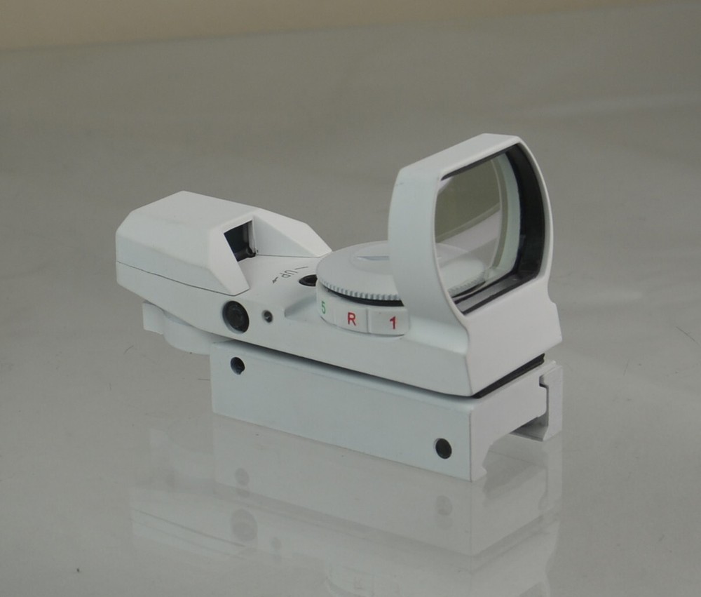New Reflex Red and Green Adjustable Dot Sight Anodized White Coated Finish