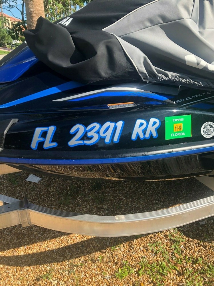 Boat Decals decal Sticker Vinyl Custom Registration Numbers Jet Ski Seadoo
