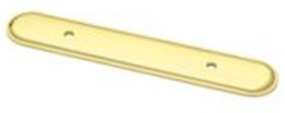 Pull Backplate Bright Brass Plated Oval - 3"