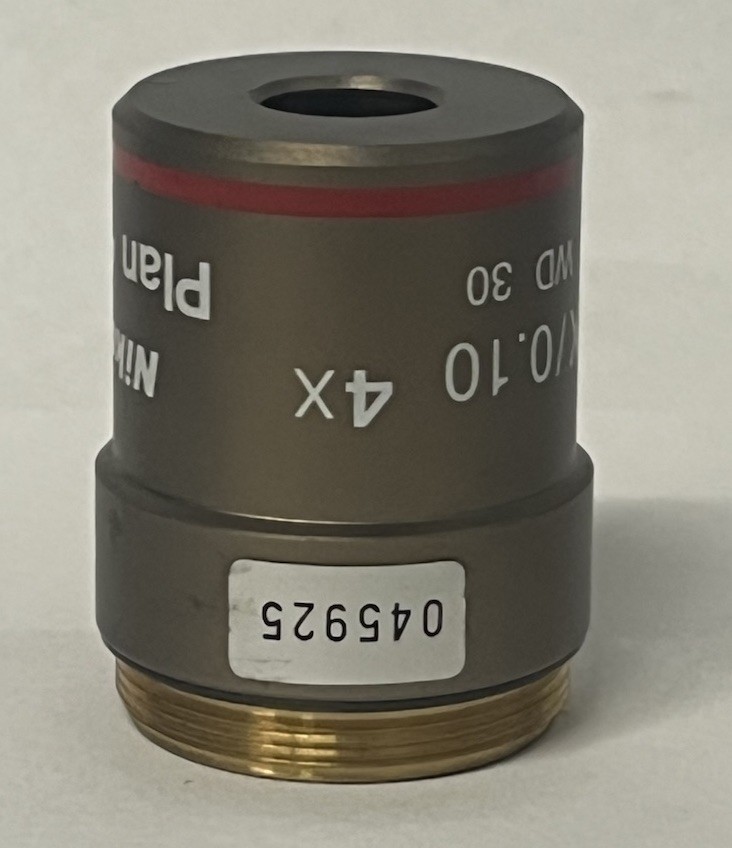 Nikon Plan 4x/0.10 ∞/- WD 30 Microscope Objective