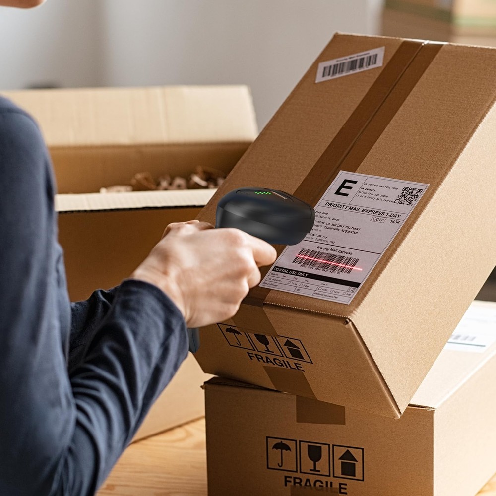 Symcode USB 1D Barcode Scanner with Stand Handheld Wired Laser Bar Code Reader