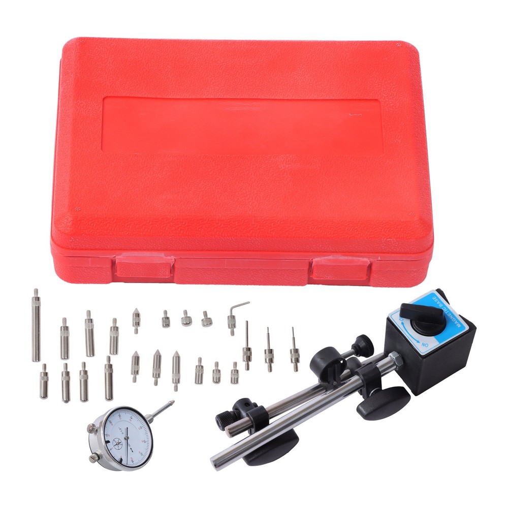 Magnetic Base Indicator Holder + 1" Indicator + Indicator Points 22pcs