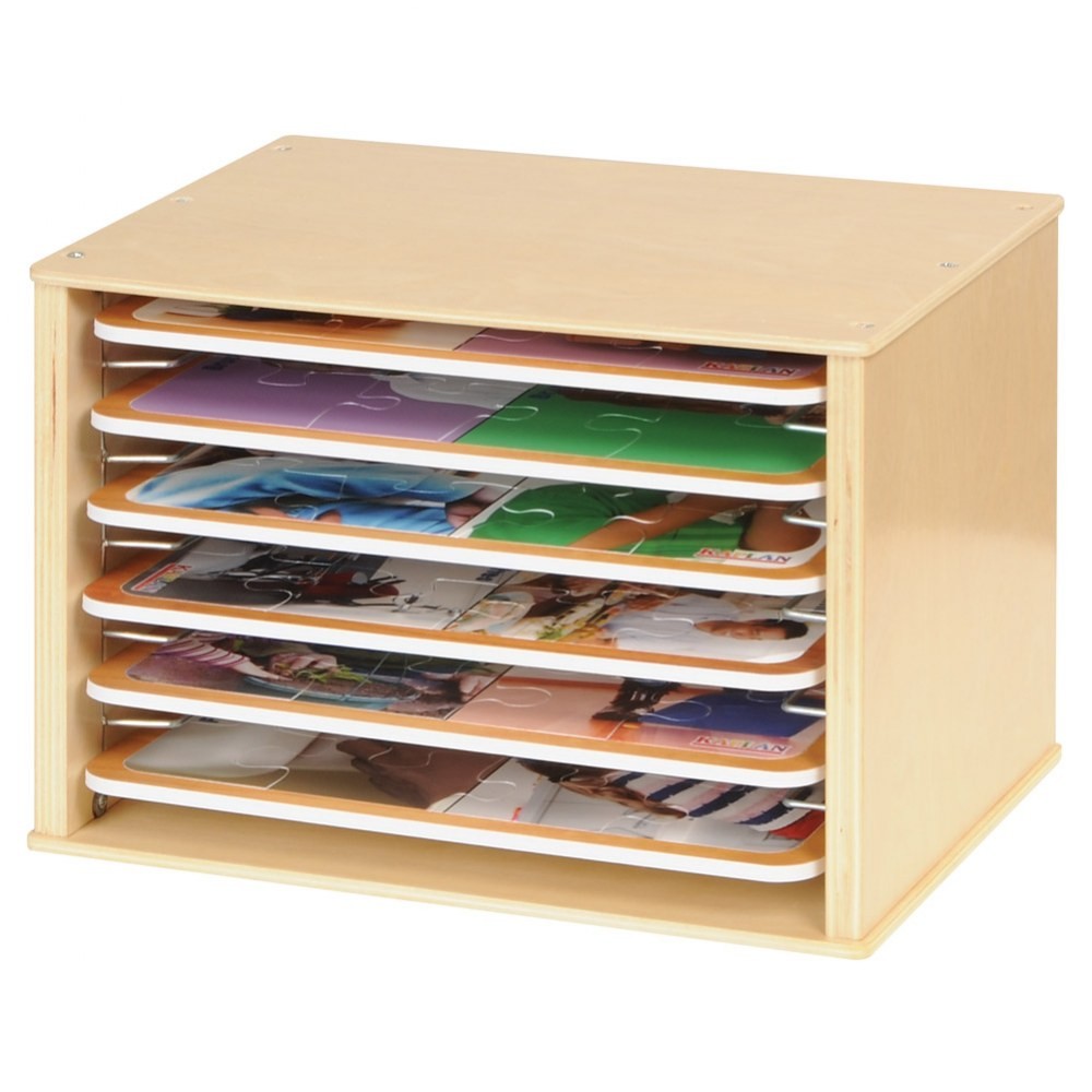 Kaplan Early Learning Kaplan Wooden Puzzle Rack