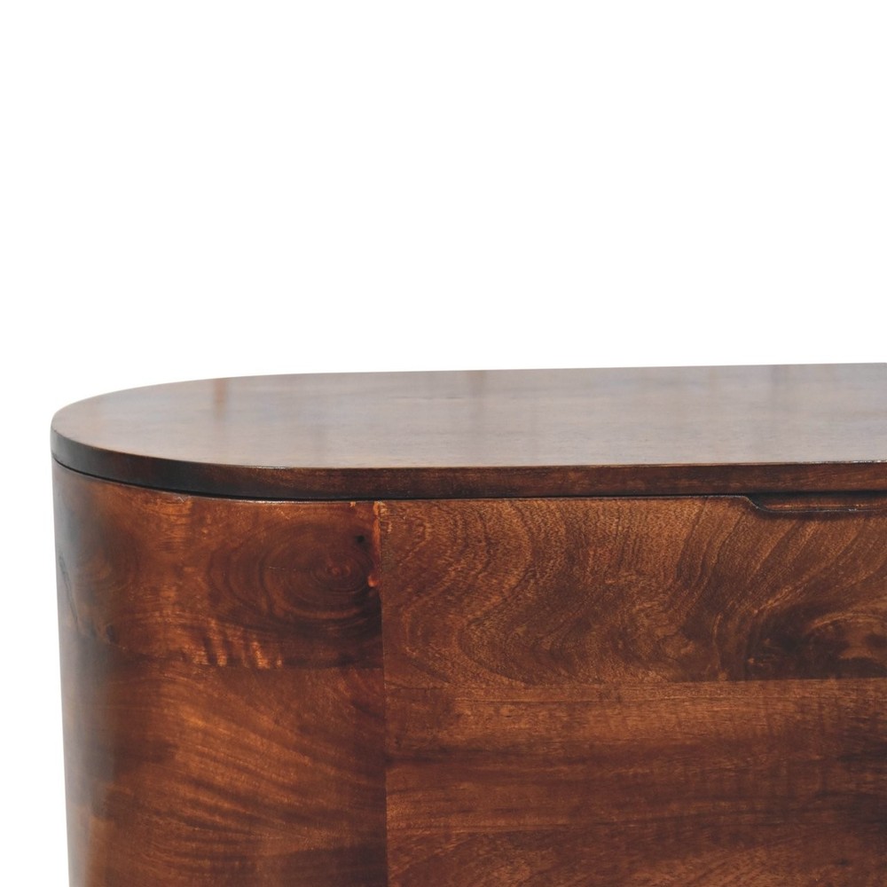Rounded Lid-Up Blanket Box