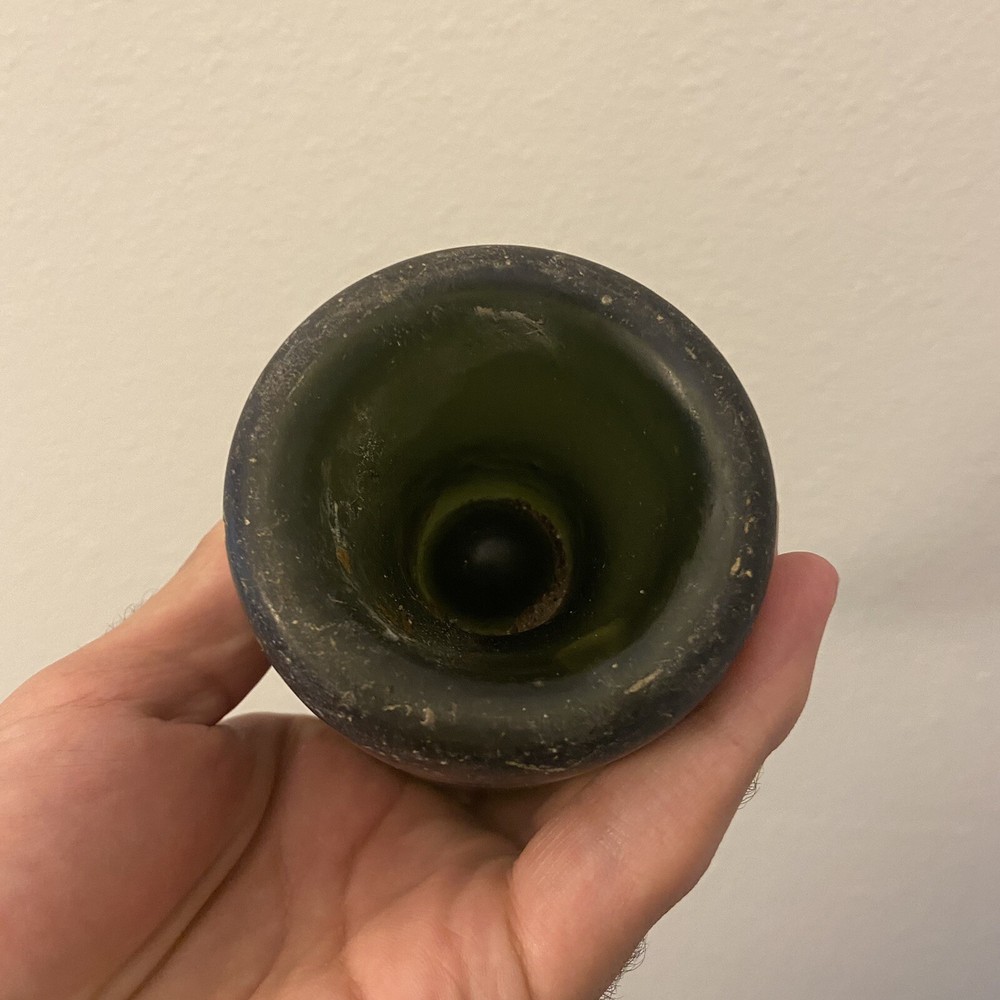 Super Dark Green Vintage Wine Bottle