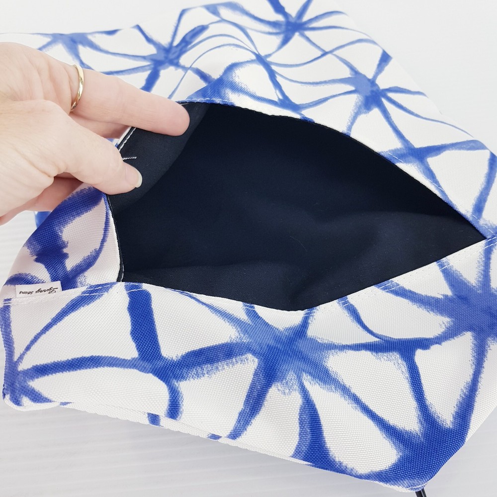 Peg Bag Handmade Blue White Patterned Lined Laundry Clothes Peg Holder