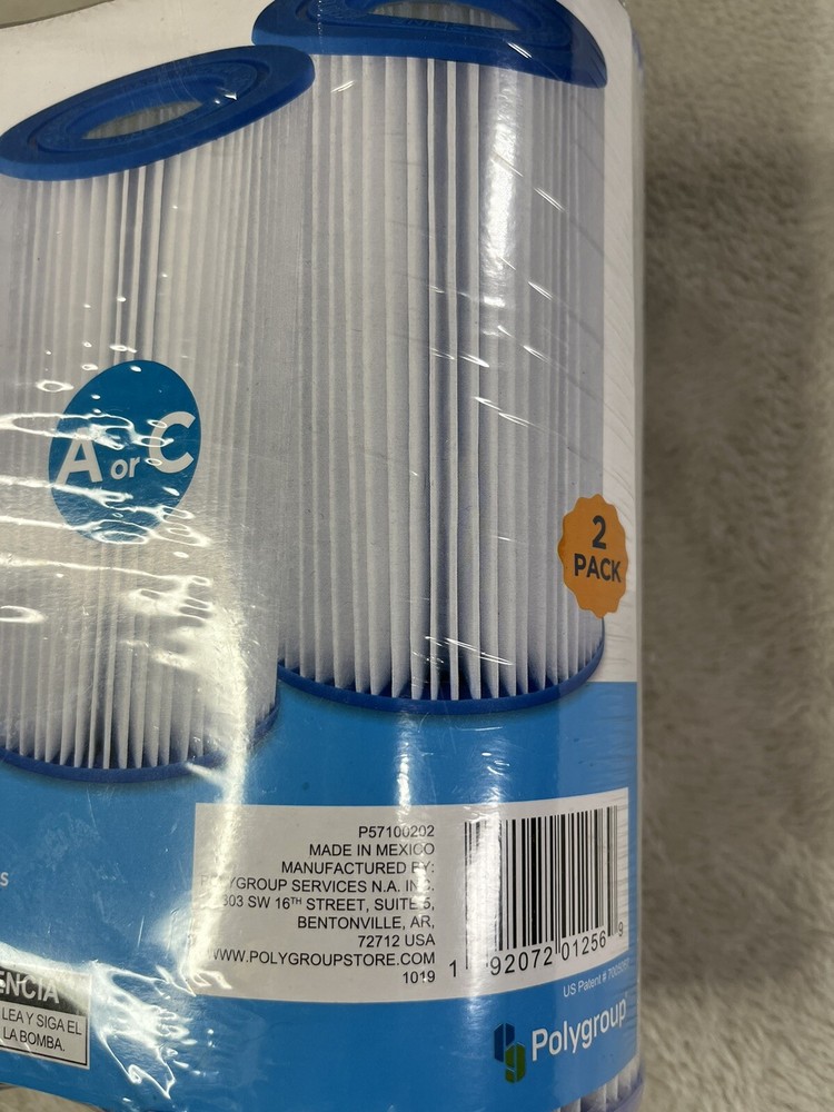 Summer Waves A or C Filter Cartridge Universal 2 pack Pool Filter
