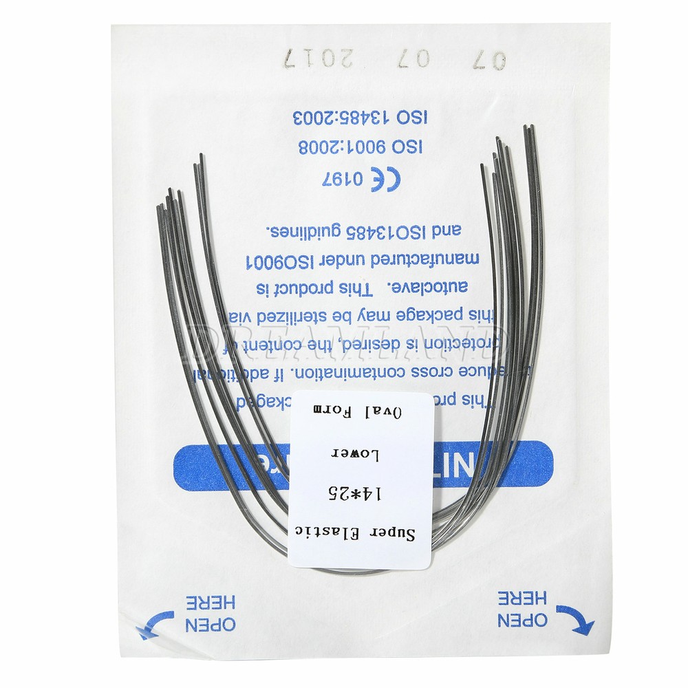 Dental Orthodontic Arch Wires Super Elastic Niti Rectangular Ovoid E/E