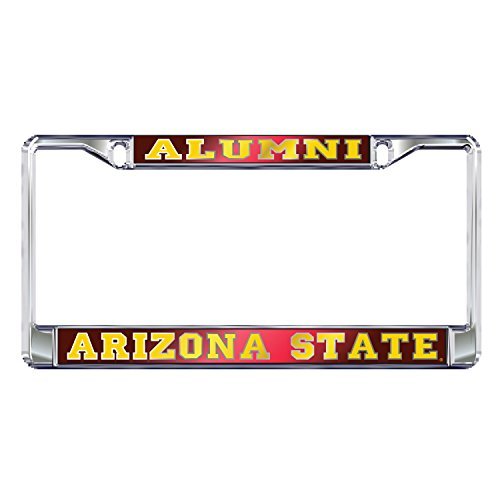 ASU ARIZONA STATE Mirrored Chrome ALUMNI License Plate / Tag Frame