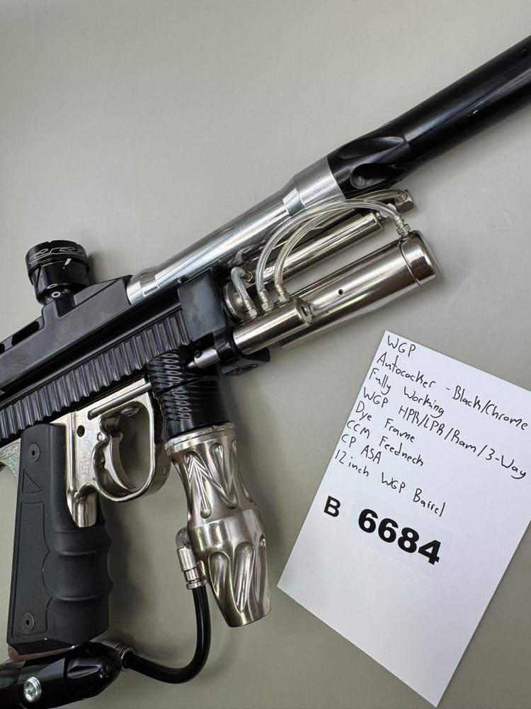 WGP Autococker - Black/Chrome - Paintball Marker Fully Working
