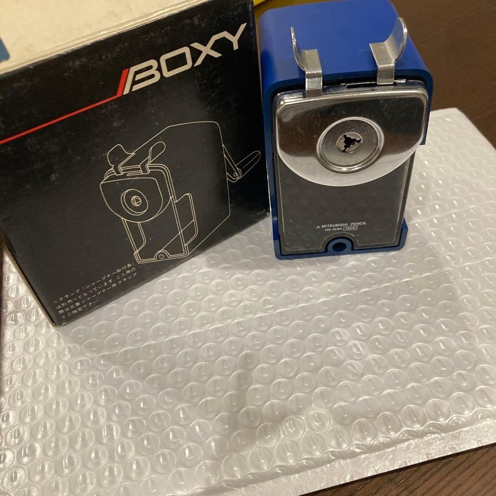 BOXY blue pencil sharpener Mitsubishi #5ff33d