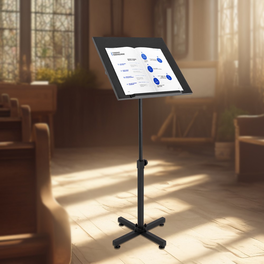 Podium Lectern Presentation Height Adjustable Laptop Table Stand Tilting Desktop