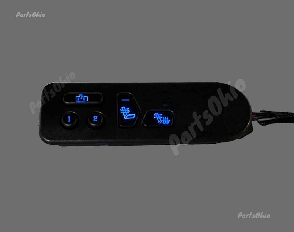 Front Driver Heated Seat Switch Silverado Sierra Blue LED