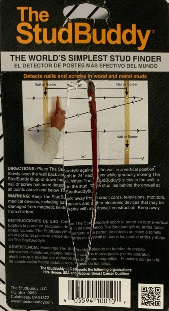 🥥 The StudBuddy Magnetic Stud Finder 🆕 DISTRESSED BOX‼️